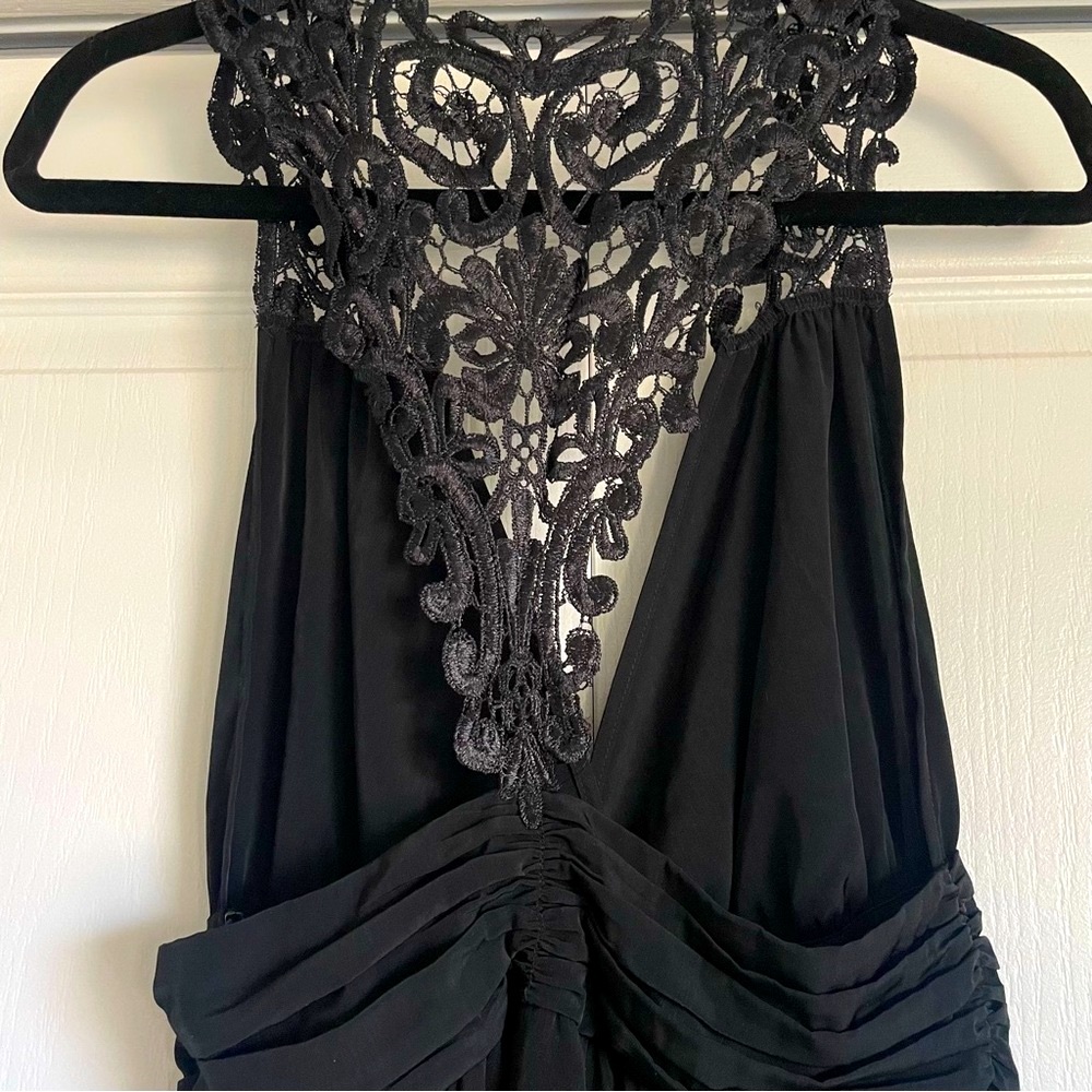 Women’s Black Party Cocktail Dress with Lace Detail - Small - Picture 4 of 6